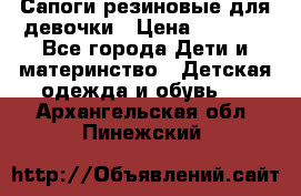 Сапоги резиновые для девочки › Цена ­ 1 500 - Все города Дети и материнство » Детская одежда и обувь   . Архангельская обл.,Пинежский 